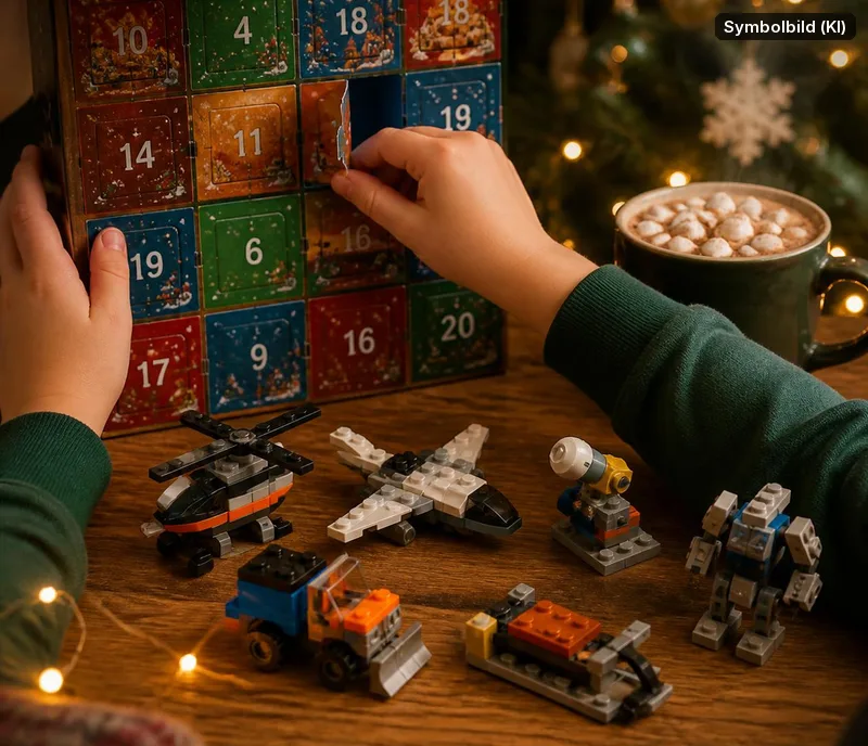 Symbolbild, mit KI erstellt: LEGO Adventskalender mit Mini-Modellen