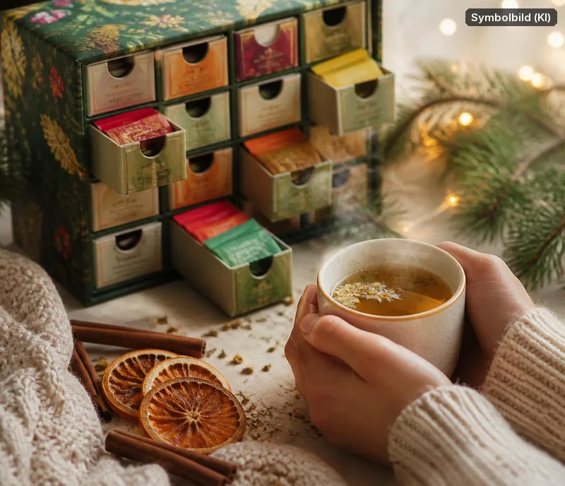Symbolbild, mit KI erstellt: Tee-Adventskalender