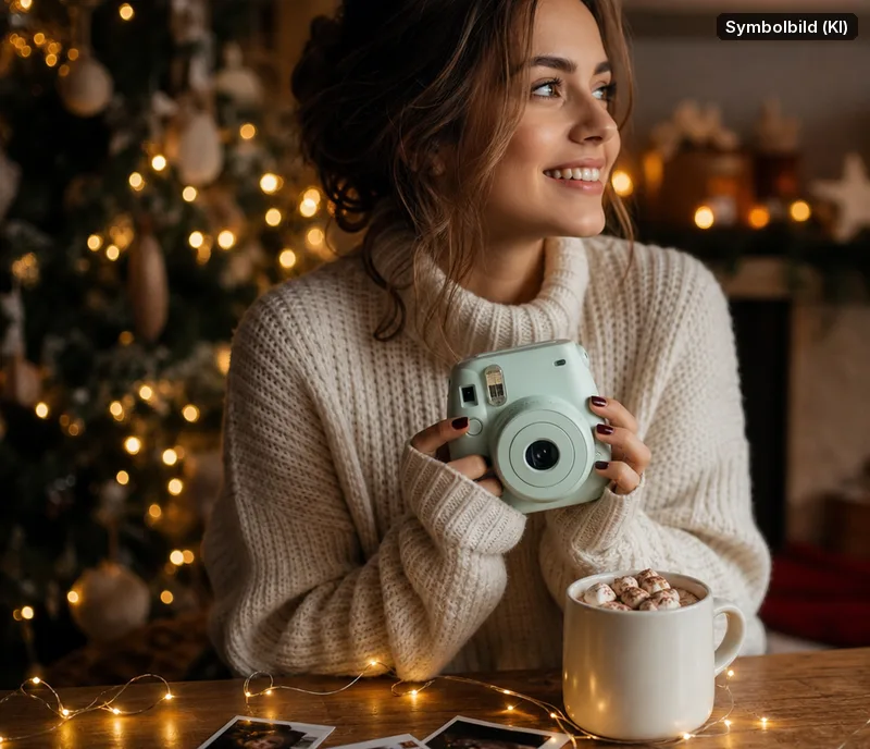 Symbolbild, mit KI erstellt: Fujifilm instax mini 12 Sofortbildkamera