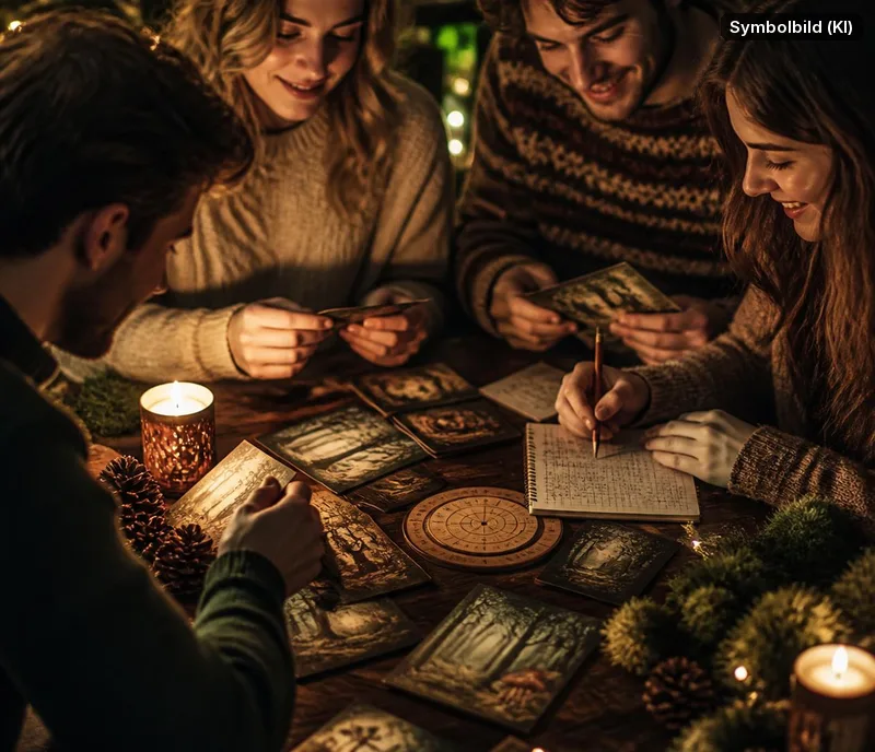 Symbolbild, mit KI erstellt: Escape-Room-Kartenspiel